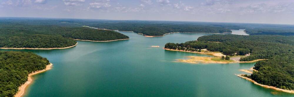 Aerial view of Russellville Lake